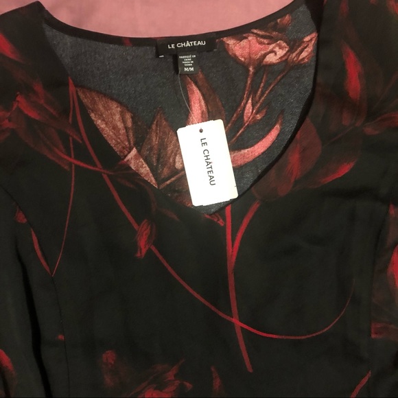 Floral Corset-Waist Tunic Blouse - Picture 6 of 11